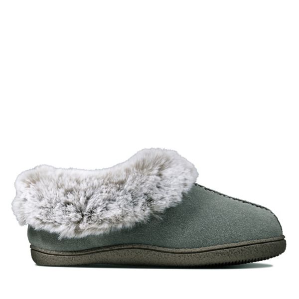 Clarks Womens Home Bliss Slippers Grey | CA-2490138